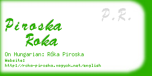 piroska roka business card